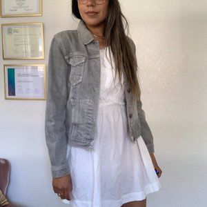 All Saints Gray Denim Jacket Excellent Condition
